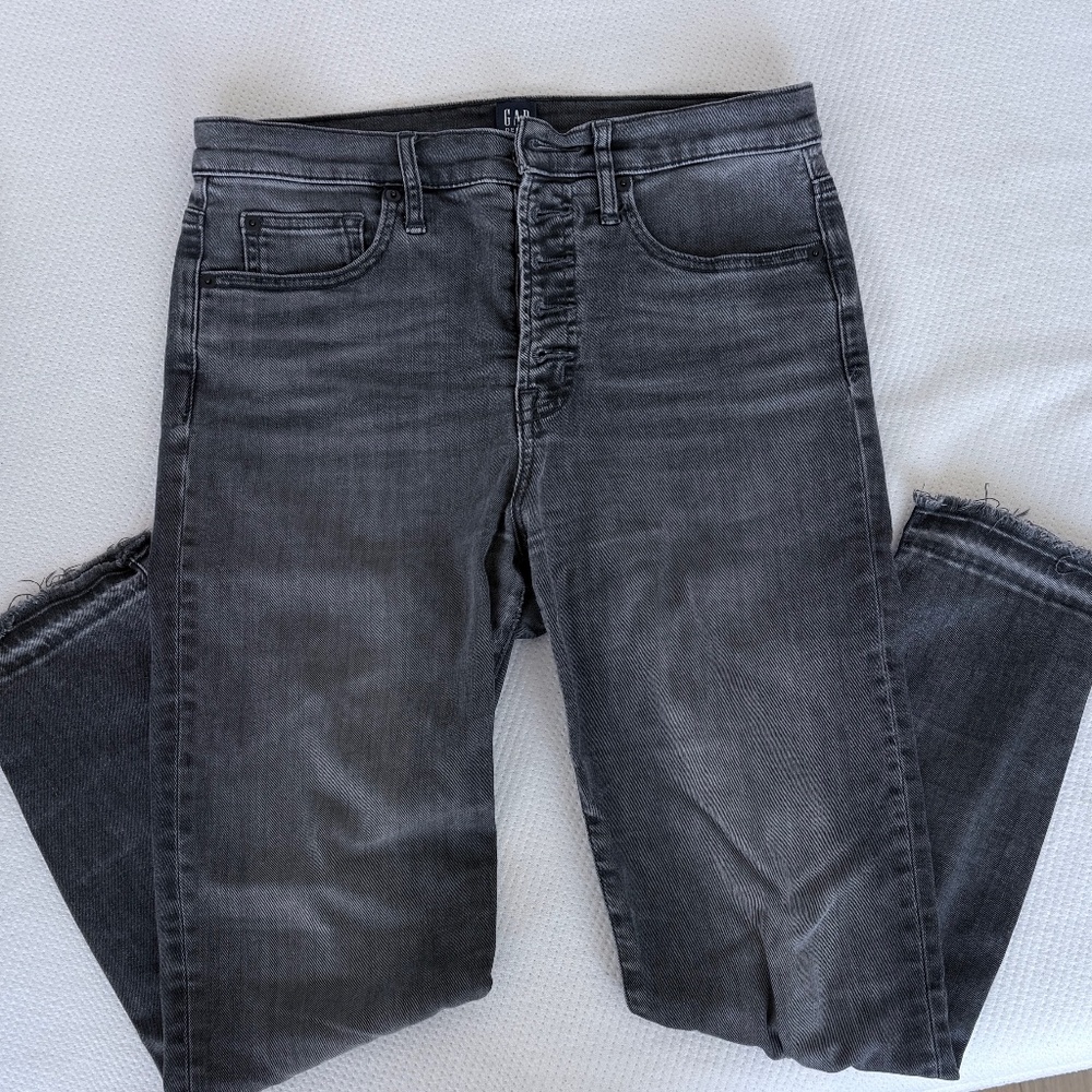Gap True Skinny Black Button Fly Jeans